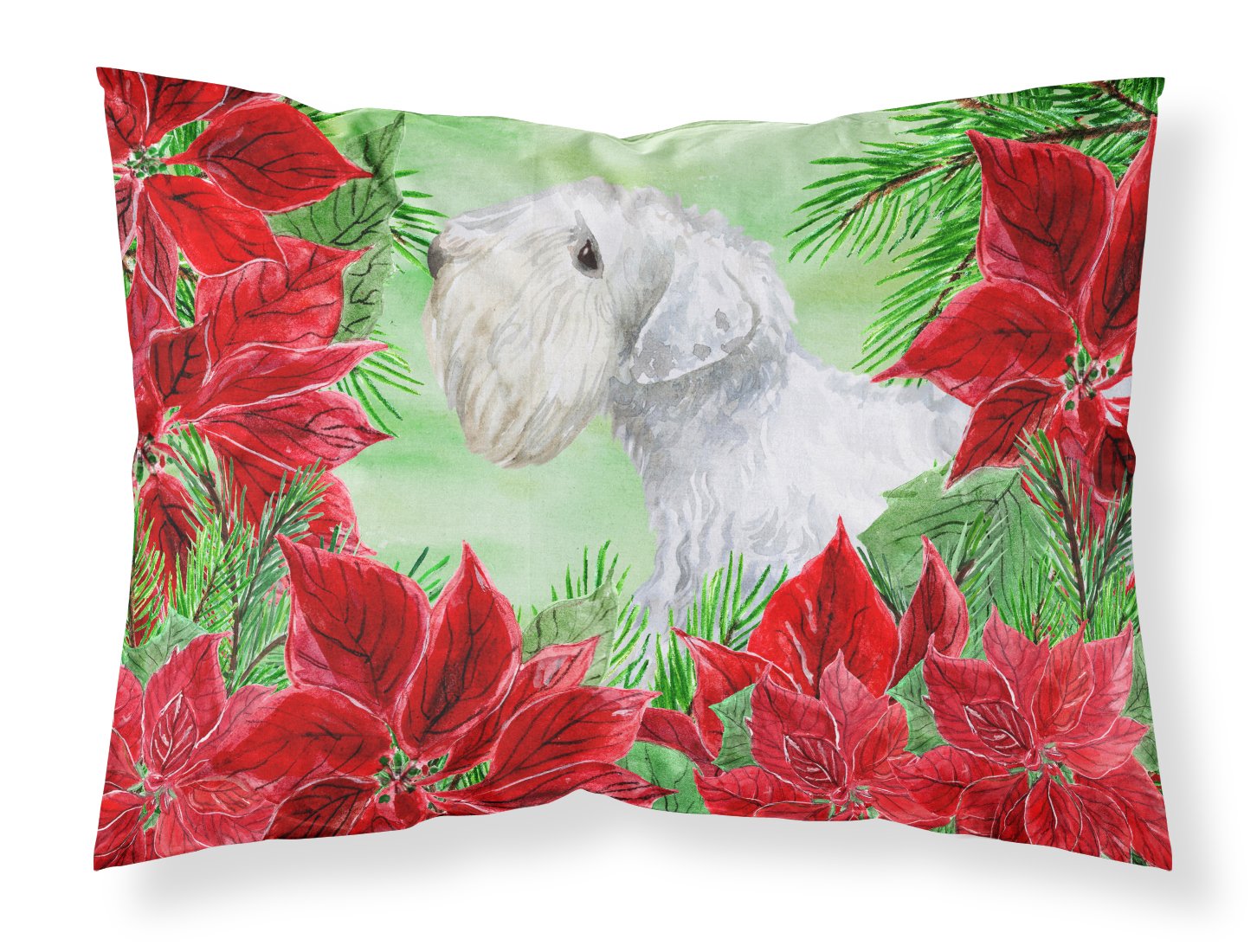 Sealyham Terrier Poinsettas Fabric Standard Pillowcase CK1332PILLOWCASE