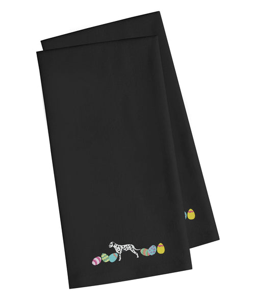 Dalmatian Easter Black Embroidered Kitchen Towel Set of 2 CK1632BKTWE by Caroline's Treasures