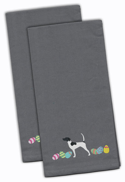 English Pointer Easter Gray Embroidered Kitchen Towel Set of 2 CK1639GYTWE by Caroline's Treasures