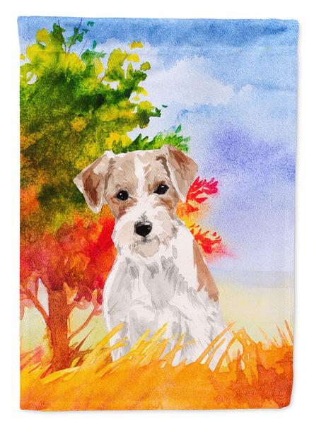 Jack Russell Terrier Fall Flag Garden Size CK1928GF  the-store.com.