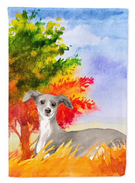 Fall Italian Greyhound Flag Garden Size CK1939GF  the-store.com.