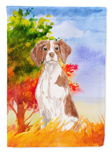 Fall Brittany Spaniel Flag Garden Size CK1954GF  the-store.com.