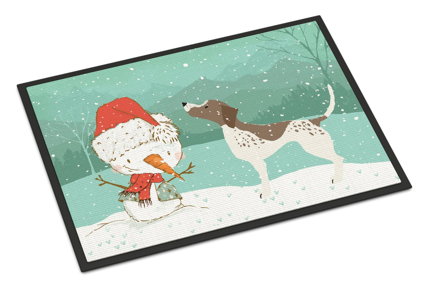 German Shorthair Snowman Christmas Indoor or Outdoor Mat 24x36 CK2045JMAT