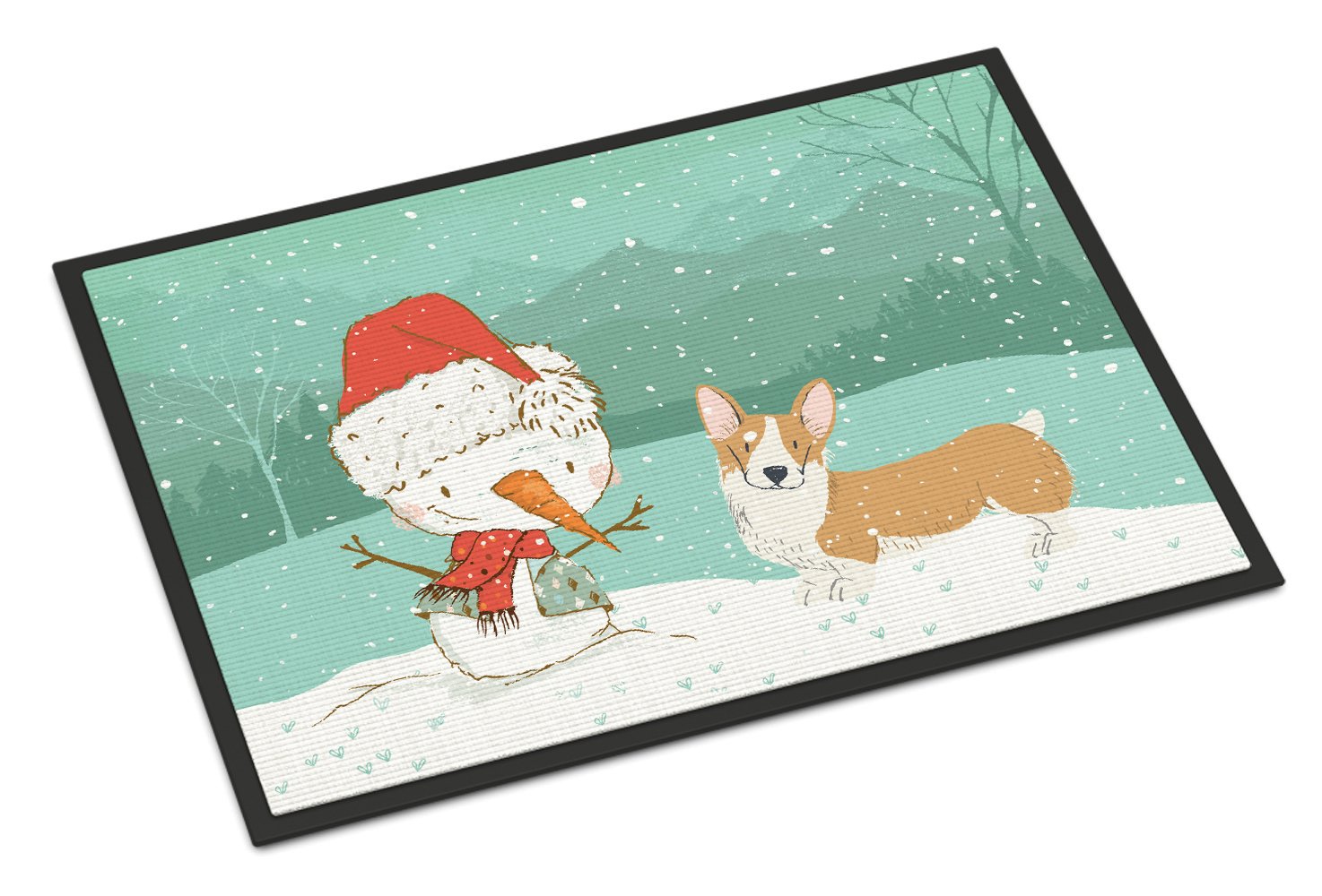 Pembroke Corgi Snowman Christmas Indoor or Outdoor Mat 24x36 CK2060JMAT