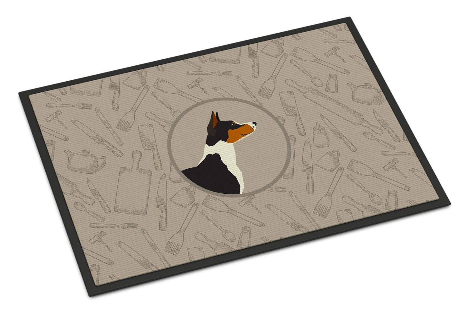 Basenji In the Kitchen Indoor or Outdoor Mat 24x36 CK2164JMAT