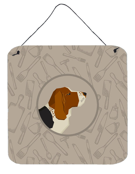 Basset Hound In the Kitchen Wall or Door Hanging Prints CK2165DS66 by Caroline's Treasures