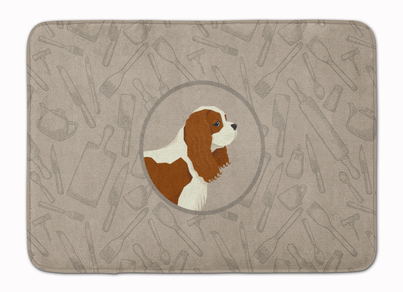 Cavalier Spaniel In the Kitchen Machine Washable Memory Foam Mat CK2176RUG