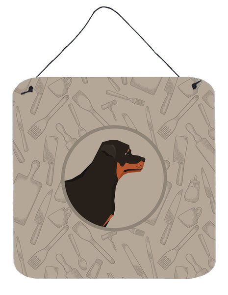 Rottweiler In the Kitchen Wall or Door Hanging Prints CK2205DS66 by Caroline's Treasures