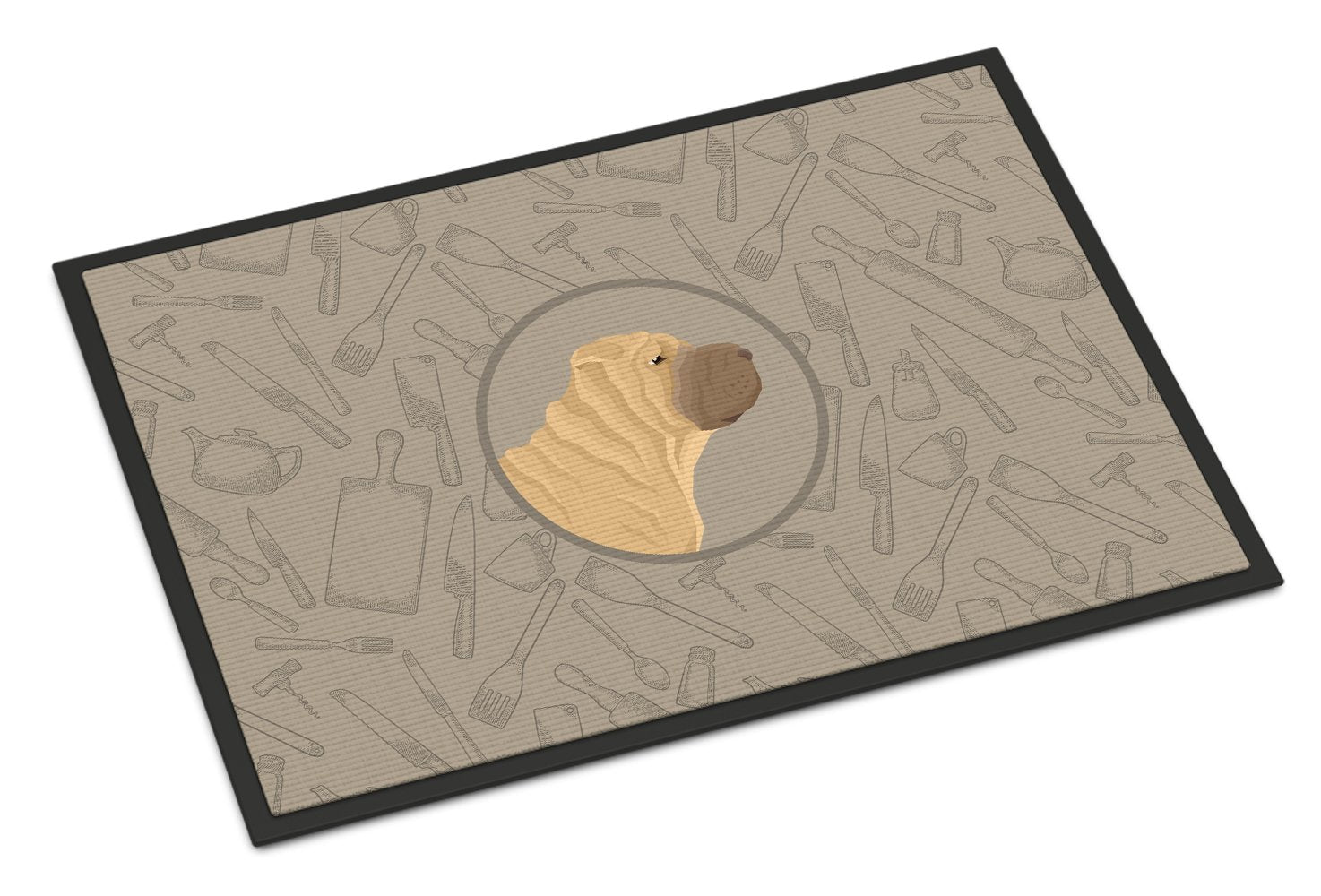 Shar Pei In the Kitchen Indoor or Outdoor Mat 24x36 CK2209JMAT