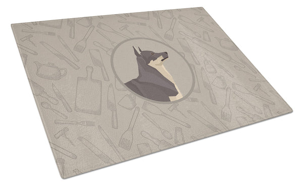 Swedish Vallhund In the Kitchen Glass Cutting Board Large CK2213LCB by Caroline's Treasures