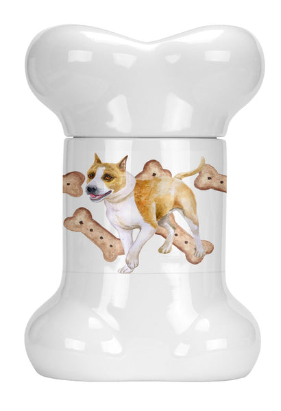 American Staffordshire Bone Shaped Treat Jar CK2224BSTJ by Caroline's Treasures