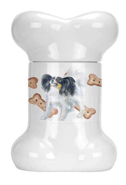 Papillon Bone Shaped Treat Jar CK2237BSTJ by Caroline's Treasures