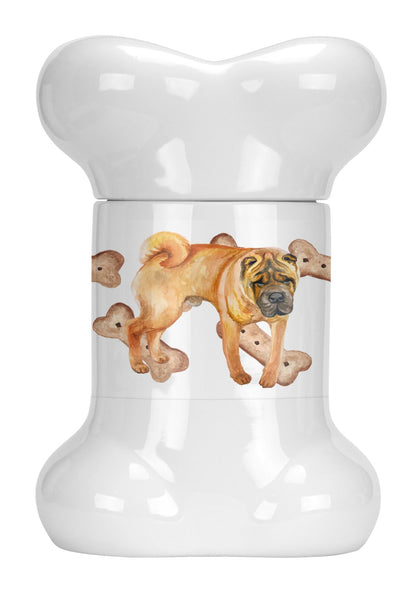 Shar Pei Bone Shaped Treat Jar CK2241BSTJ by Caroline's Treasures