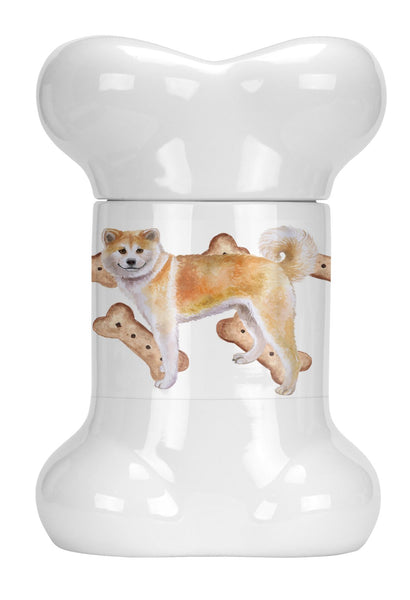 Shiba Inu Bone Shaped Treat Jar CK2258BSTJ by Caroline's Treasures