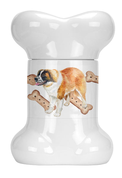 Saint Bernard Bone Shaped Treat Jar CK2259BSTJ by Caroline's Treasures