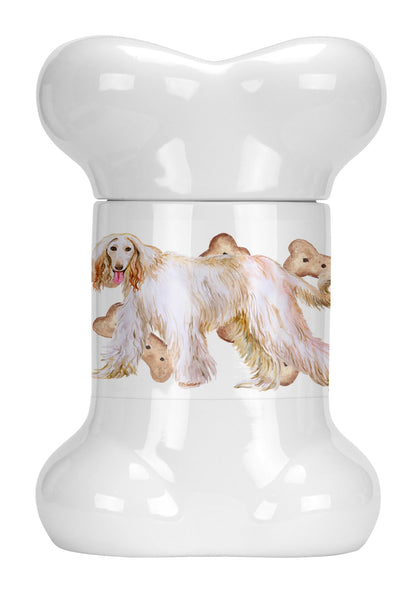 Afghan Hound Bone Shaped Treat Jar CK2282BSTJ by Caroline's Treasures