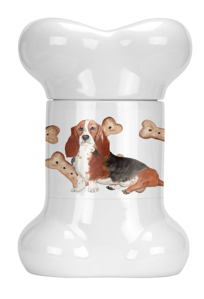 Basset Hound Bone Shaped Treat Jar CK2304BSTJ by Caroline's Treasures