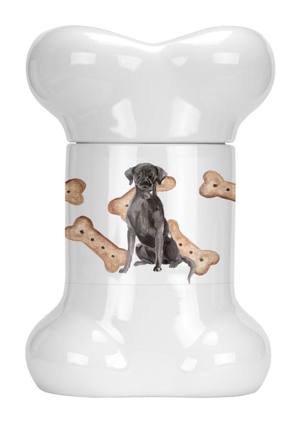 Black Labrador Retriever Bone Shaped Treat Jar CK2386BSTJ by Caroline's Treasures