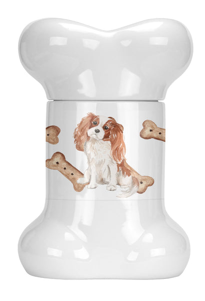 Cavalier King Charles Spaniel Blenheim Bone Shaped Treat Jar CK2389BSTJ by Caroline's Treasures