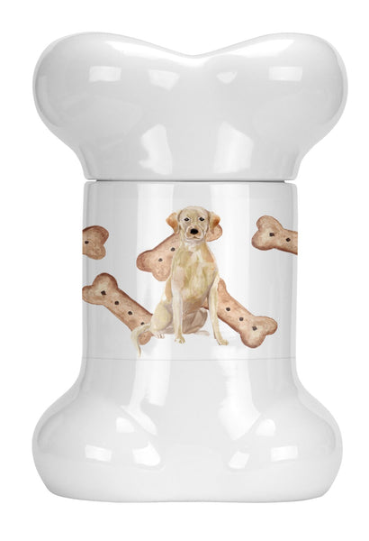 Yellow Labrador Retriever Bone Shaped Treat Jar CK2390BSTJ by Caroline's Treasures