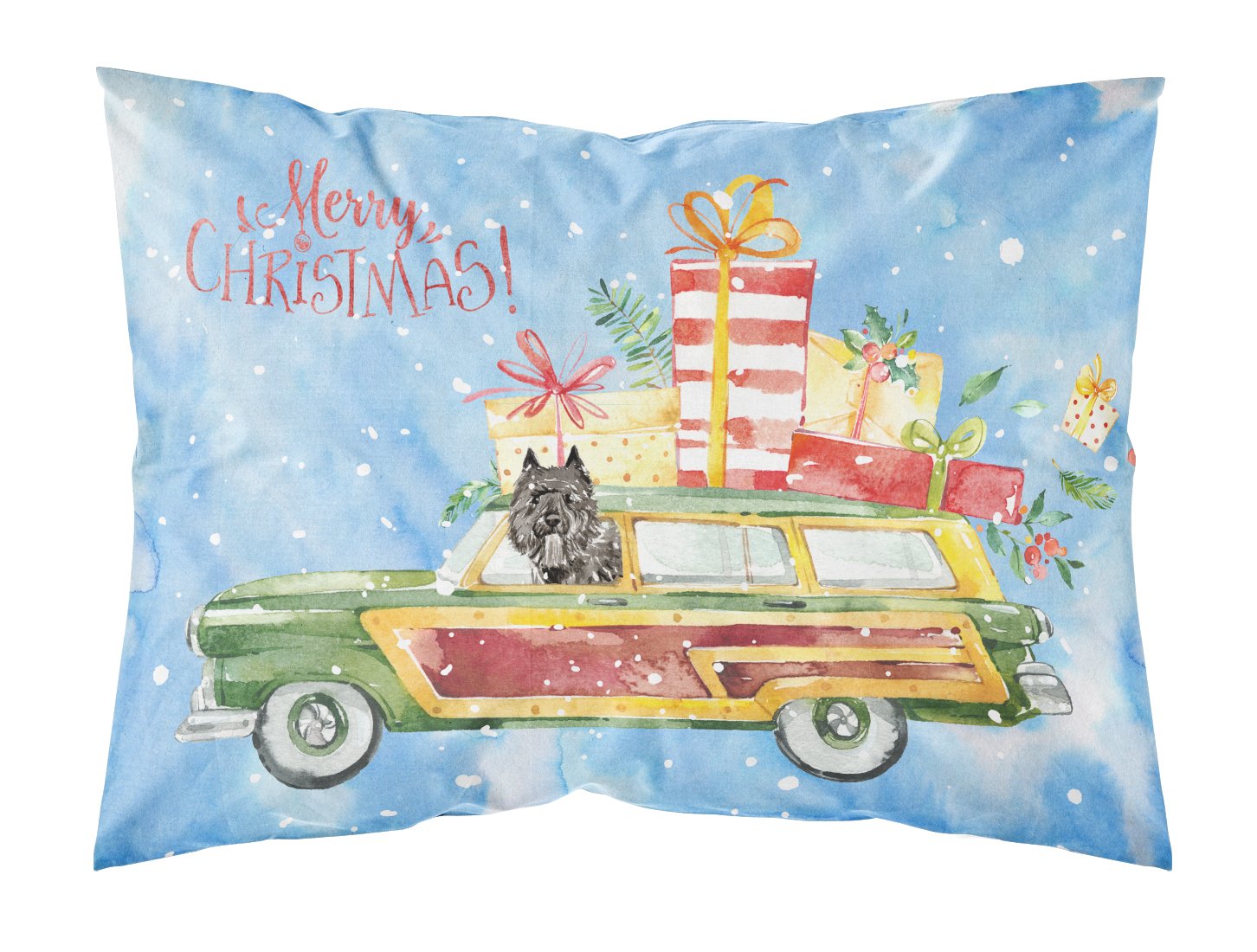 Merry Christmas Bouvier des Flandres Fabric Standard Pillowcase CK2398PILLOWCASE