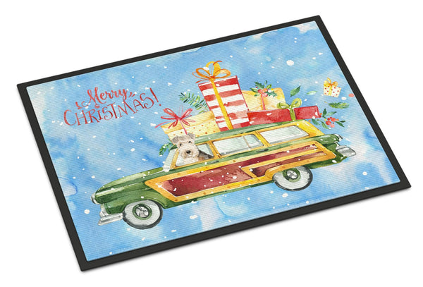 Merry Christmas Lakeland Terrier Indoor or Outdoor Mat 24x36 CK2412JMAT by Caroline's Treasures