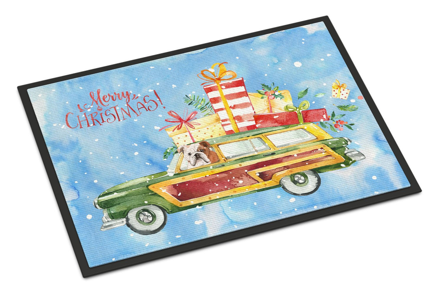 Merry Christmas English Bulldog Indoor or Outdoor Mat 24x36 CK2453JMAT