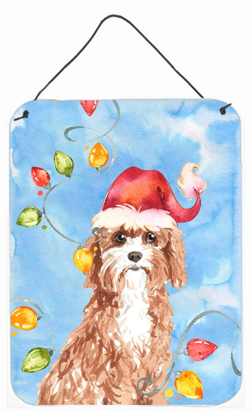 Christmas Lights Cavapoo Wall or Door Hanging Prints CK2476DS1216 by Caroline's Treasures