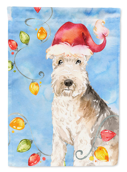 Christmas Lights Lakeland Terrier Flag Canvas House Size CK2483CHF  the-store.com.