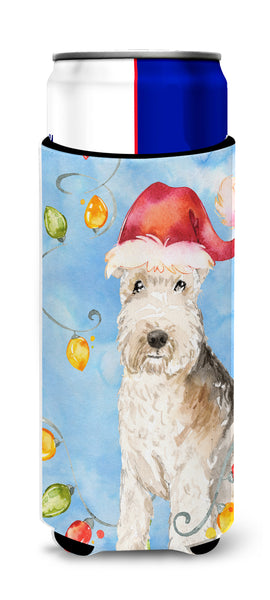 Christmas Lights Lakeland Terrier  Ultra Hugger for slim cans CK2483MUK  the-store.com.