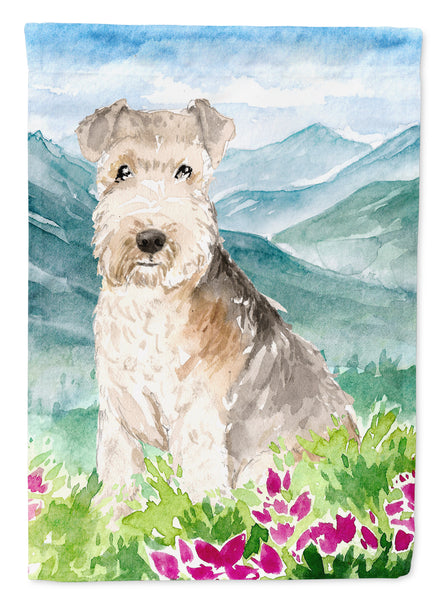 Mountain Flowers Lakeland Terrier Flag Canvas House Size CK2531CHF  the-store.com.