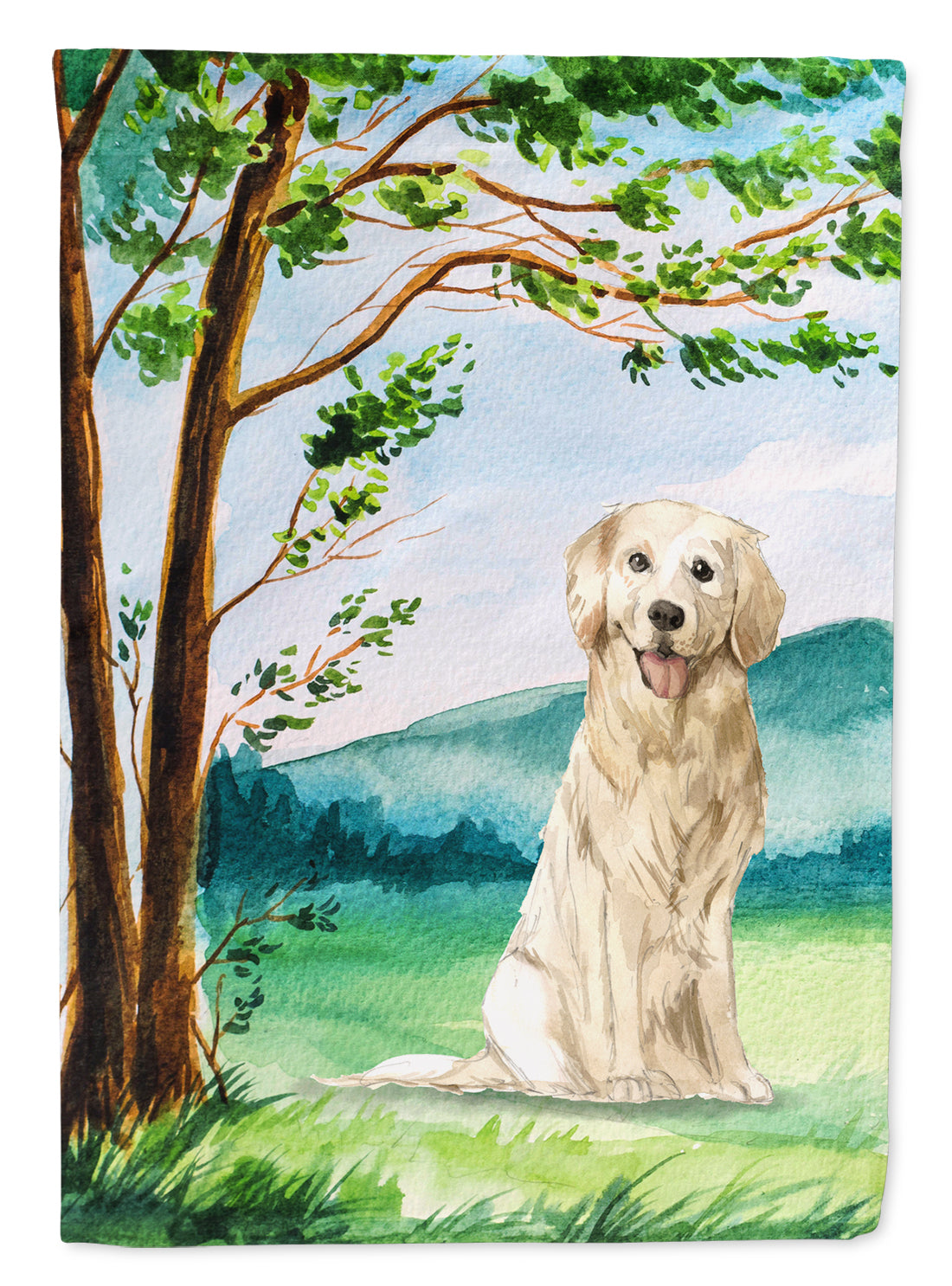 Under+the+Tree+Golden+Retriever+Flag+Canvas+House+Size+CK2572CHF