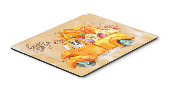 Fall Harvest Boston Terrier Mouse Pad, Hot Pad or Trivet CK2610MP by Caroline's Treasures