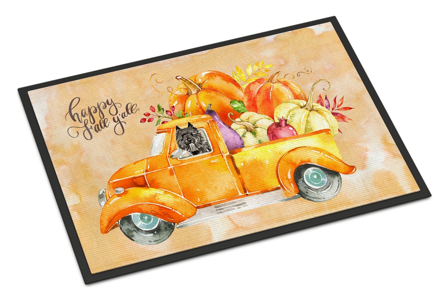 Fall Harvest Bouvier des Flandres Indoor or Outdoor Mat 24x36 CK2611JMAT