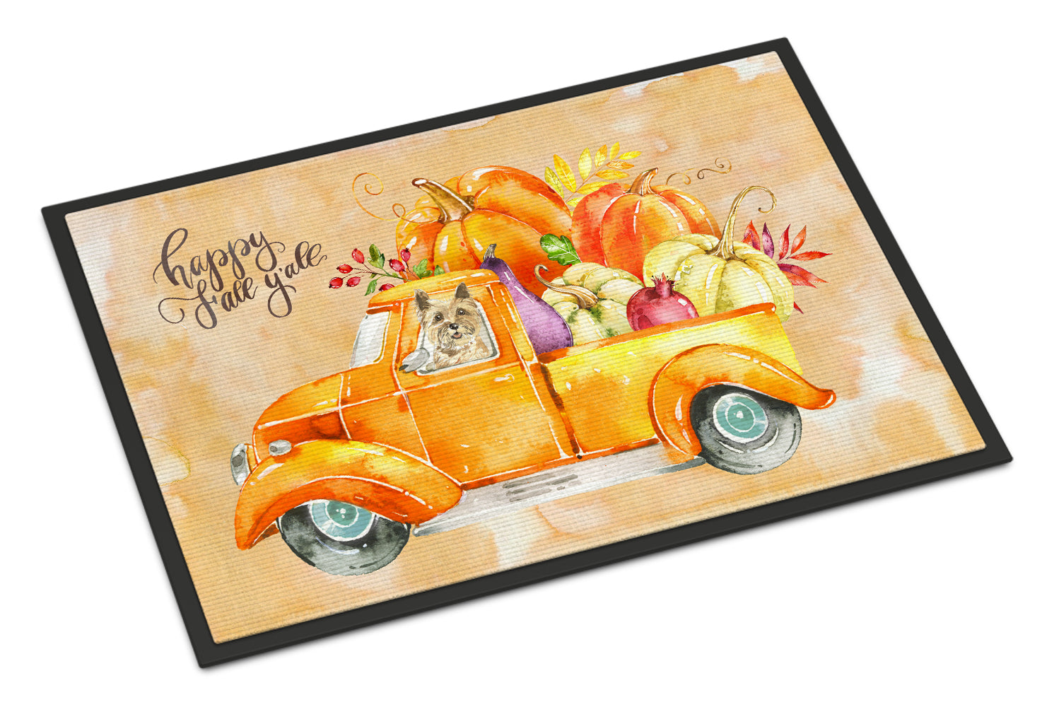 Fall Harvest Cairn Terrier Indoor or Outdoor Mat 18x27 CK2613MAT