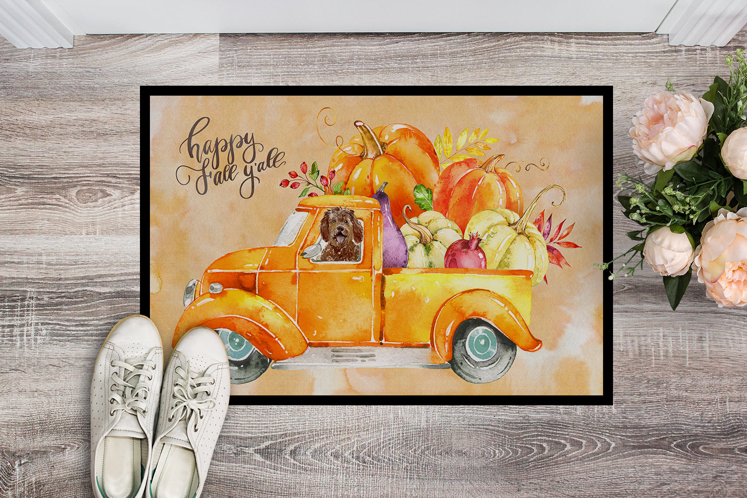 Fall Harvest Labradoodle Indoor or Outdoor Mat 18x27 CK2623MAT