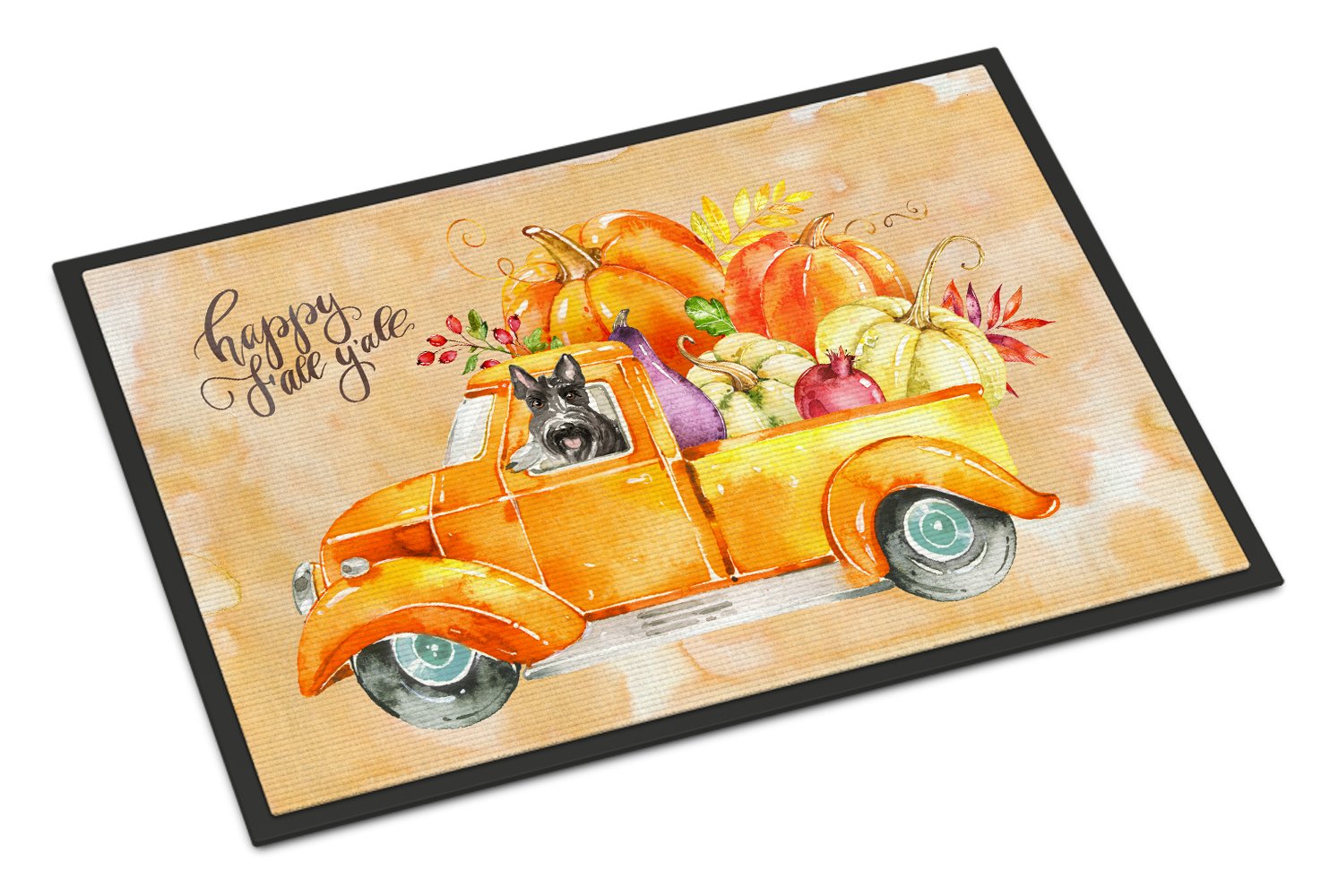 Fall Harvest Scottish Terrier Indoor or Outdoor Mat 24x36 CK2632JMAT