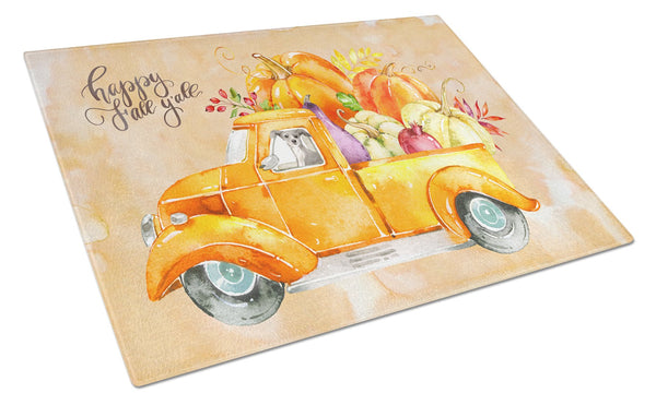 Fall Harvest Italian Greyhound Glass Cutting Board Large CK2670LCB by Caroline's Treasures