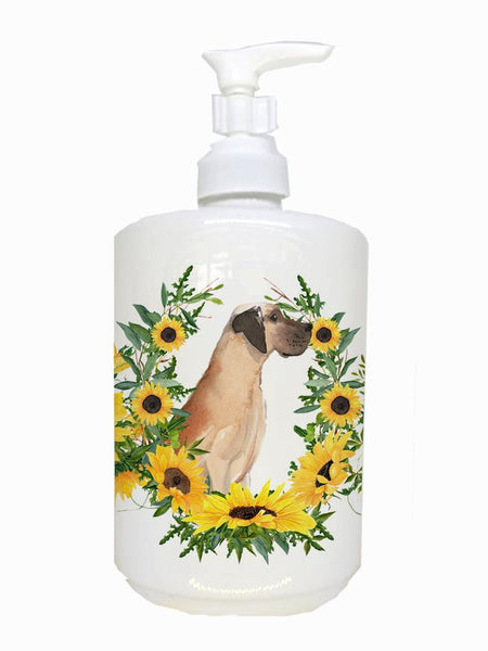 Fawn Natural Great Dane Ceramic Soap Dispenser CK2938SOAP by Caroline's Treasures