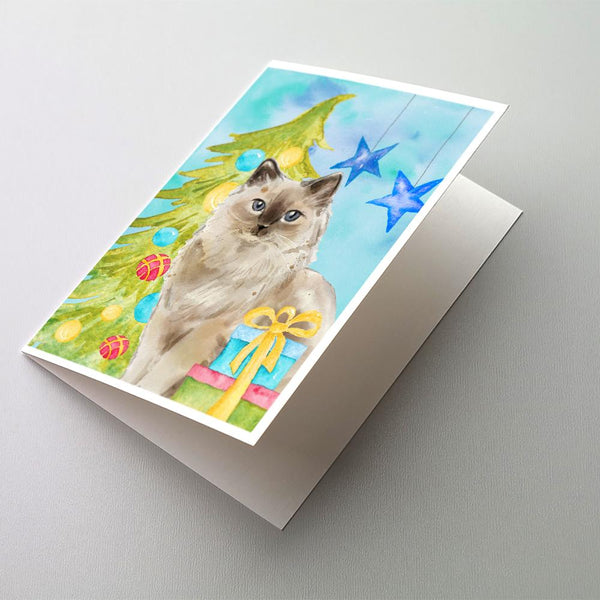 Buy this Ragdoll Christmas Presents Greeting Cards and Envelopes Pack of 8