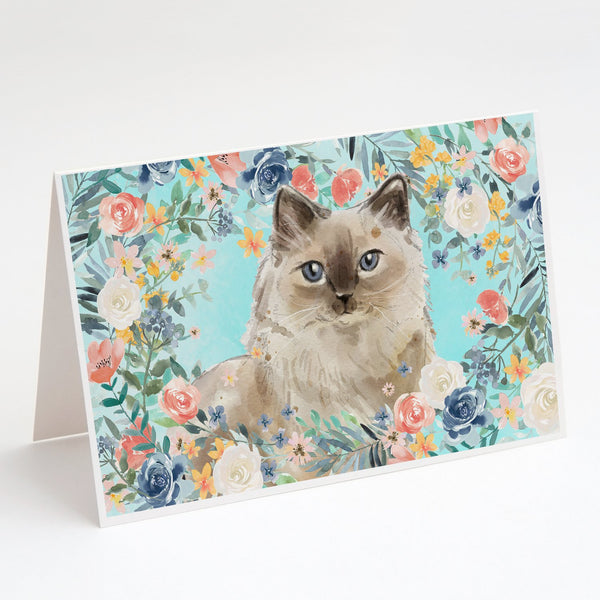 Buy this Ragdoll Spring Flowers Greeting Cards and Envelopes Pack of 8