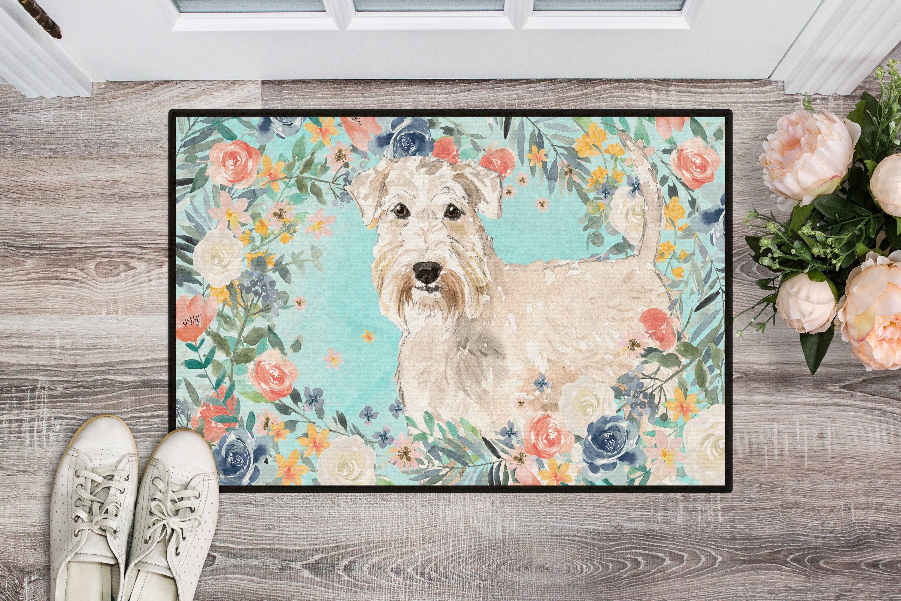 Wheaten Terrier Indoor or Outdoor Mat 24x36 CK3404JMAT