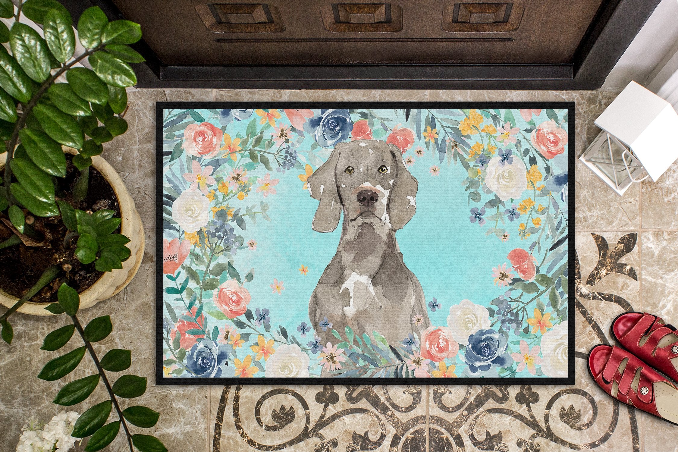 Weimaraner Indoor or Outdoor Mat 24x36 CK3406JMAT