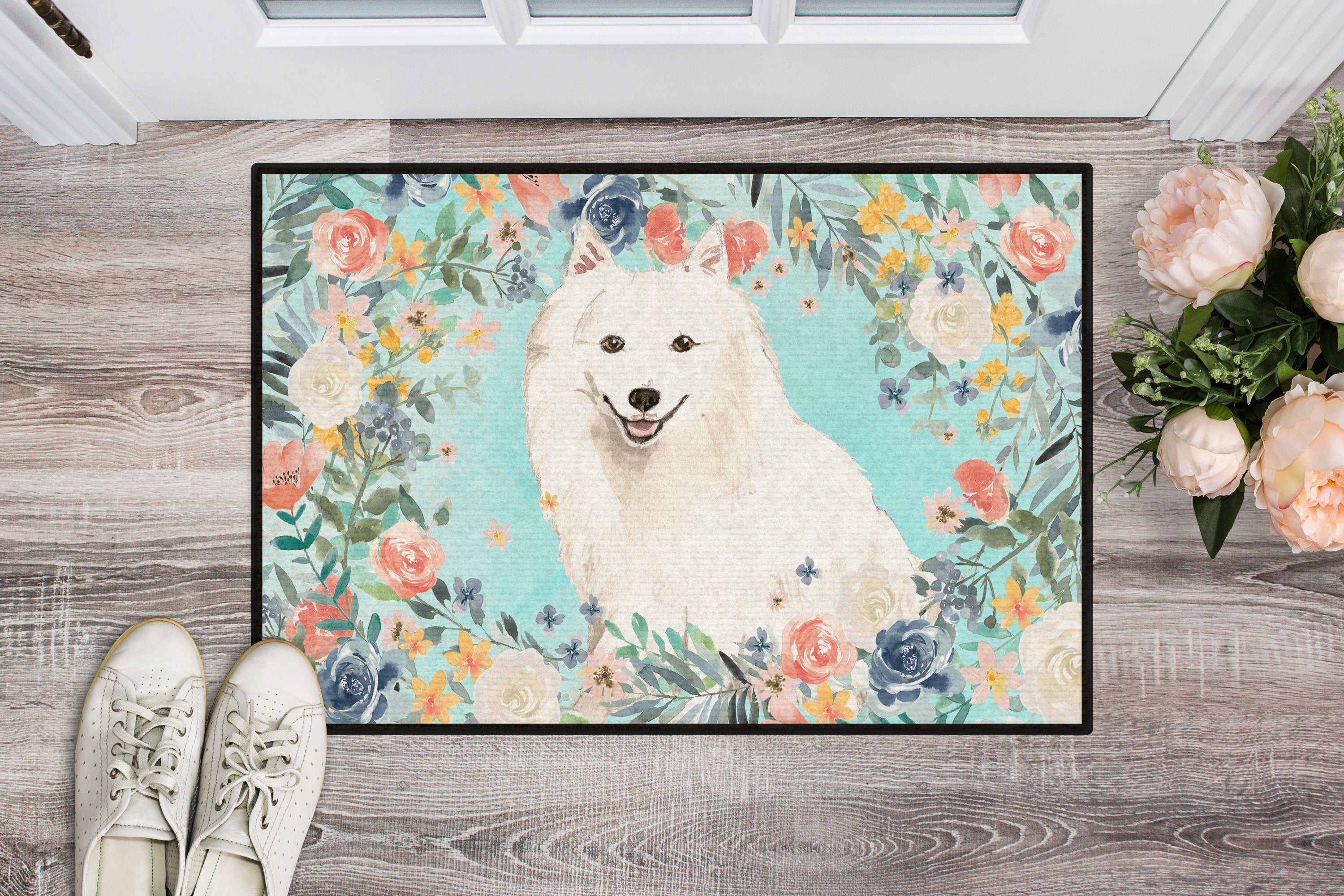 Japanese Spitz Indoor or Outdoor Mat 24x36 CK3422JMAT