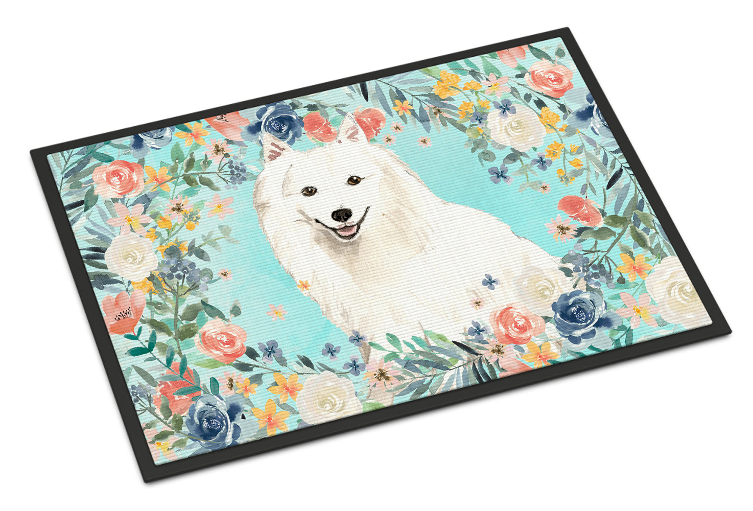 Japanese Spitz Indoor or Outdoor Mat 18x27 CK3422MAT