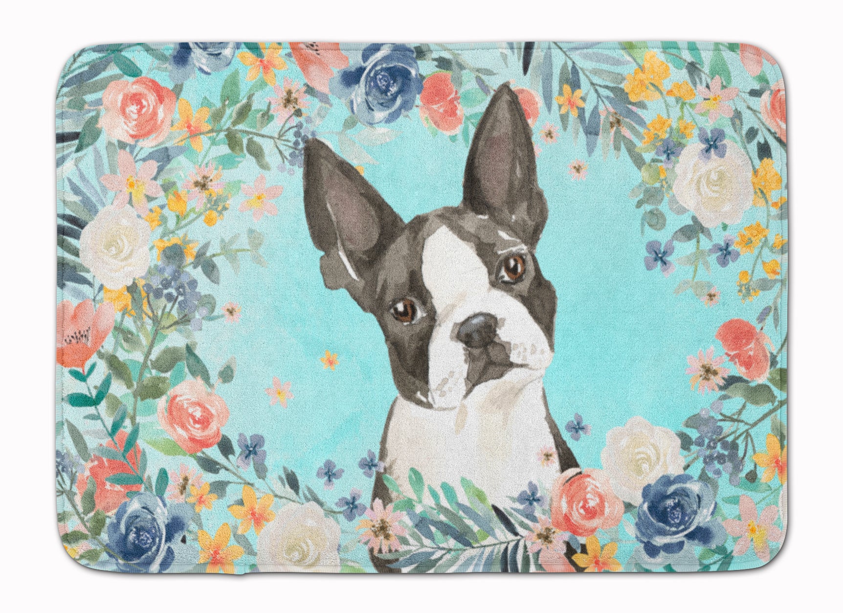 Boston Terrier Machine Washable Memory Foam Mat CK3433RUG