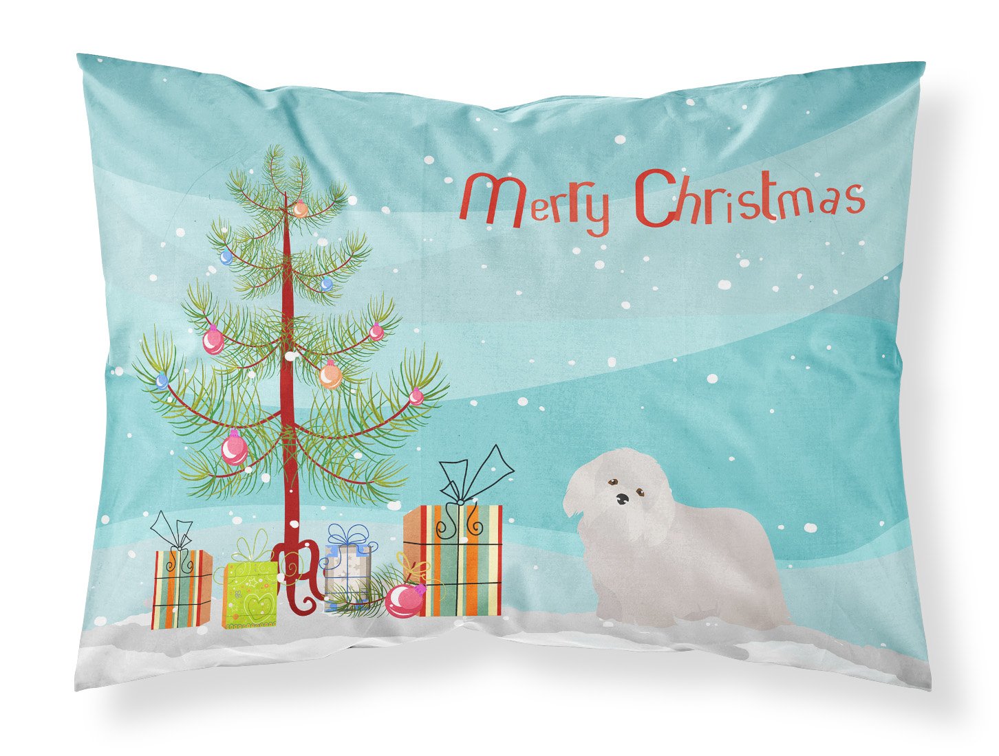 Coton de Tulear Christmas Tree Fabric Standard Pillowcase CK3448PILLOWCASE