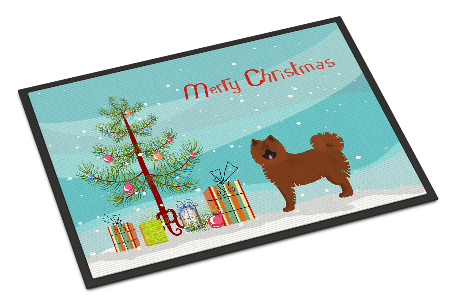 Eurasier or Eurasian dog Christmas Tree Indoor or Outdoor Mat 18x27 CK3454MAT