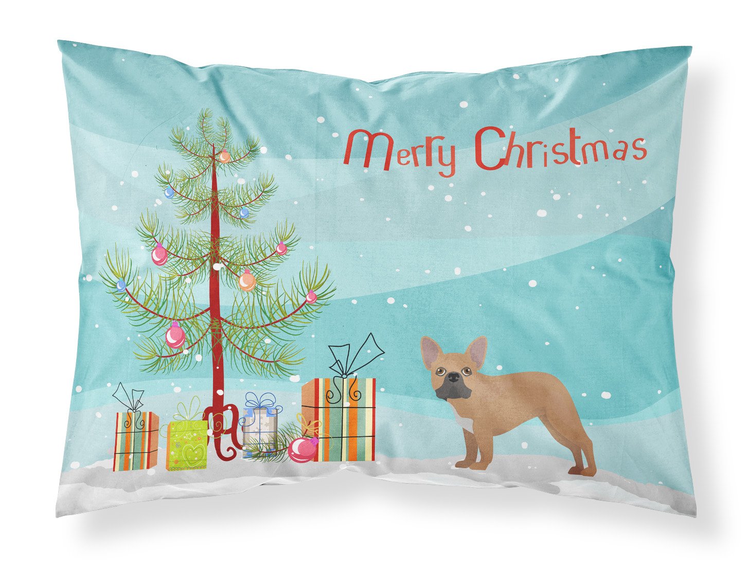 French Bulldog Christmas Tree Fabric Standard Pillowcase CK3455PILLOWCASE