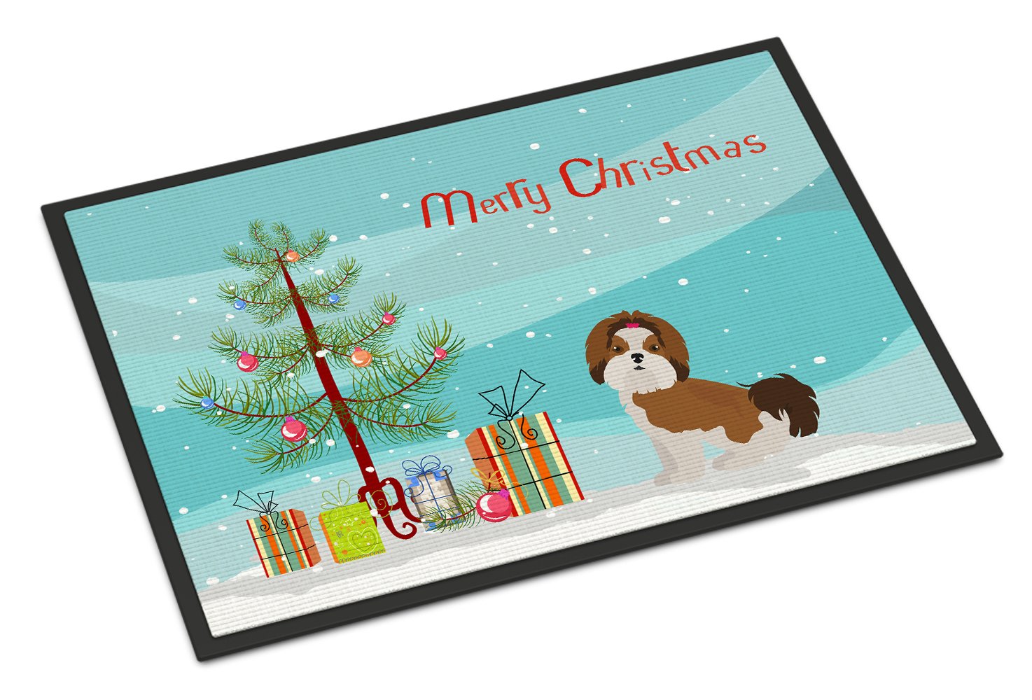 Imperial Shih Tzu Christmas Tree Indoor or Outdoor Mat 24x36 CK3459JMAT